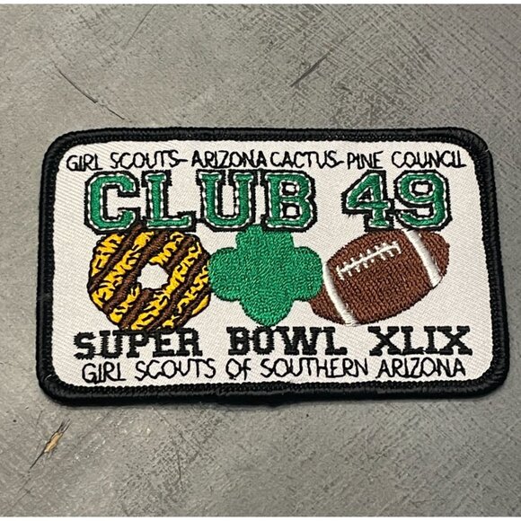 Girl Scouts Cookies Super Bowl 49 Patch New England Patriots iron on 2015 - Picture 1 of 6